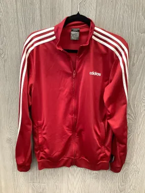 Athletic Jacket By Adidas In Red, Size: M