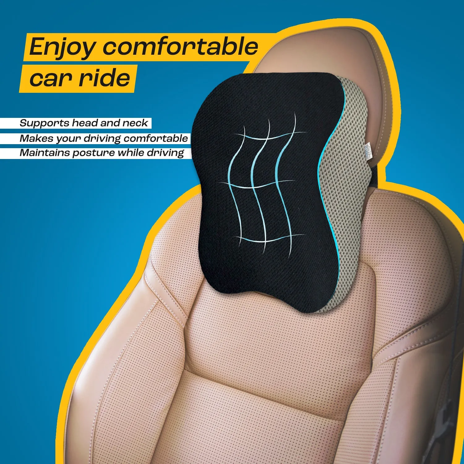 Car Neck Rest Memory Foam Pillow