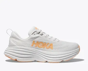 Hoka Women's BONDI 8 - White / Cantaloupe (WLP)